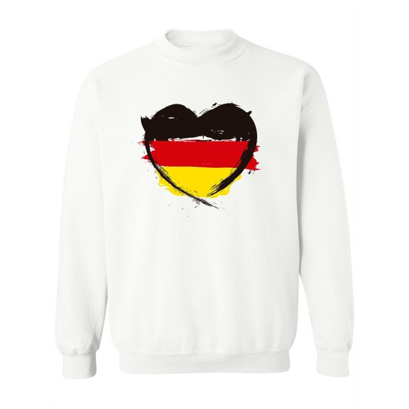 German Heart Flag. Sweatshirt Women -Image by Shutterstock, Female Large
