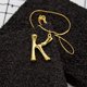 thumbnail image 1 of Collar del alfabeto, unisex DIY 26 letras collar colgante rendimiento finamente afinado, 1 of 2