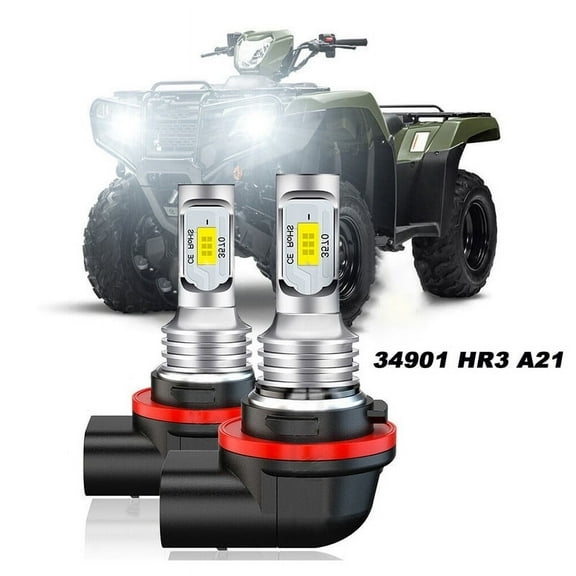 2Pcs LED Headlight Bulb 12V 35/35W For 2018 2019 2020 Honda ATV TRX250X