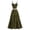 Army Green, variant on UDAUDU Women's Casual 2 Piece Outfit Adjustable Strap Crop Top And Flowy Tiered Skirt Set Army Green M