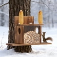 thumbnail image 4 of 9.45x13.86-Inch Heavy-Duty Wooden Squirrel Feeder – Outdoor Garden/Courtyard Platform, 4 of 5