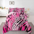 thumbnail image 3 of Homewish Fashion Zebra Print Queen Comforter Set, Pink Leopard Cheetah Bedding Sets, Teens Kids Adult Female Reversible Bedding Comforter Set, Luxury Bedroom Decor, 3-Piece, 3 of 8