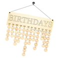 thumbnail image 3 of Birthday Letter Hanging Wooden Plaque Board Festival Birthday Reminder DIY Calendar Gift for Home Party Decoration (1 Plaque, 1 Rope, 50 Round Wooden, 3 of 3