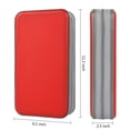 thumbnail image 3 of CD Case Hard, 96 Capacity Plastic Portable Travel CD Case Protective Zipper DVD Case Holder Disc Car Storage Wallet Bag (96 Capacity, Red), 3 of 6