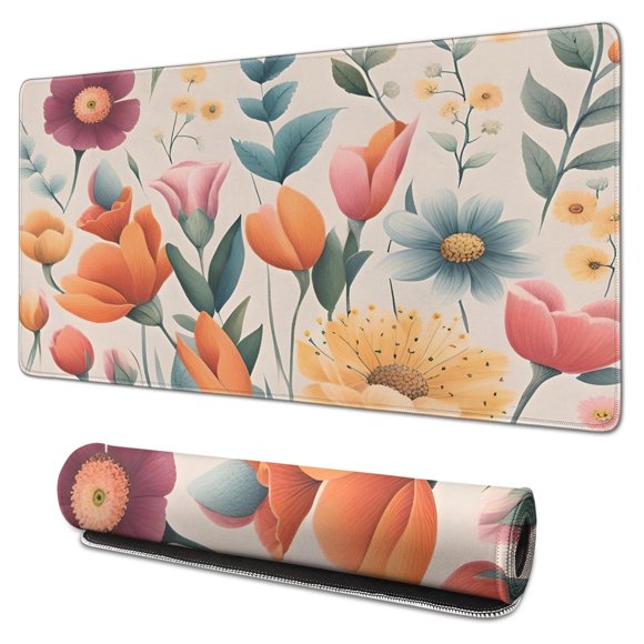 Tapis de Souris Étanche, Caoutchouc+multispandex Antidérapant pour Bureau Maison Jeu 31.5x15.7 Pouces