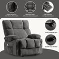 thumbnail image 5 of JONPONY Manual Recliner Chair with Heat Therapy and Massage Function, Heavy Duty Reclining Mechanism Massage Chair, Elderly Single Rocker Sofa with Cup Holders for Bedroom Home Theater,Grey, 5 of 11