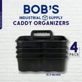 thumbnail image 2 of BISupply 4 Pack Portable Cleaning Supplies Caddy Organizer with Handle - Black, 2 of 2
