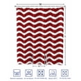 thumbnail image 4 of Split Shower Curtain for Transfer Bench, Red White Fabric Shower Curtains for Bathroom, Modern Abstract Waves Water Ripple Striped Tub Sliding Transfer Bench Waterproof Bath Curtains 72"x78", 4 of 9