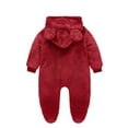 thumbnail image 4 of UAMVSH Unisex Newborn Jumpsuit Baby Winter Clothes Cute Long Sleeve Romper Fleece Warm Footed Zipper Onesies Loungwear for 0-12Months, 4 of 4