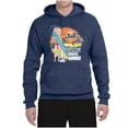 thumbnail image 2 of Wild Bobby, Betty Boop Endless Summer Beach the Dog Betty Boop Unisex Hoodie Sweatshirt, Vintage Heather Navy, X-Large, 2 of 5