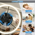 Surnie 15.7'' Black Finish Modern Style Dimmable LED Flush Mount Indoor Bladeless Ceiling Fan