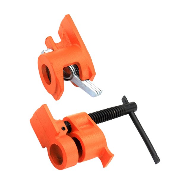 Juego de abrazaderas para tubos para pegar madera, de Metal, fáciles de montar, duraderas, herramientas, abrazaderas para tubos resistentes para bancos de trabajo de carpintería, 05 pulgadas