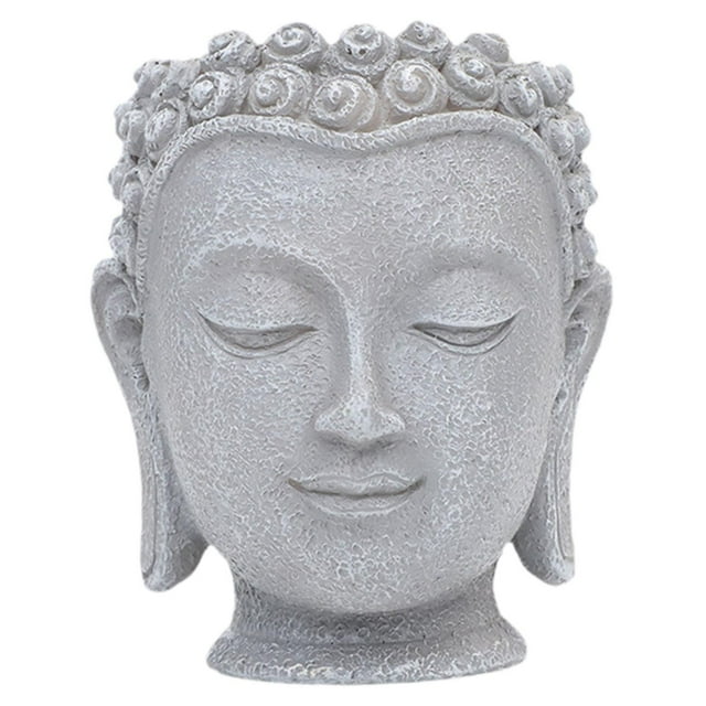 Maceta decorativa con forma de cabeza de Buda, organizador de regalos budista, figura para maceta de exterior Altura 112 cm