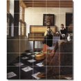 thumbnail image 1 of Ceramic Tile Mural-Johannes Vermeer Women Painting 129. 40" w x 48" h using (30) 8 x 8 ceramic tiles, 1 of 3