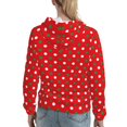 thumbnail image 7 of Haiem White and Green Polka Dot for Women's Fashion Hoodies & Sweatshirts with Kangaroo Pocket,Hooded Sweatshirt with Eye-catching Drawstrings-Small, 7 of 7