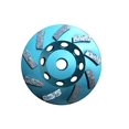 thumbnail image 1 of 3-Pack Premium 4 Inch Diamond Turbo Cup Wheel for Grinding Concrete and Masonry, 9 Segments, Non-Threaded, 1 of 1