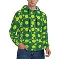 thumbnail image 2 of Pofeuu Tennis Balls Print Mens Casual Hooded Collar Drawstring Hoodies Pullover Sweatshirts Casual Long Sleeve Shirts-3X-Large, 2 of 7