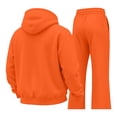 thumbnail image 3 of Resicozy Mens Activewear Two Piece Outfit Full Zip Hoodie with Long Pants Tracksuits Orange 3XL, 3 of 5
