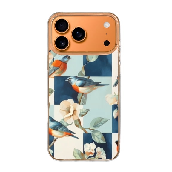 Case For Apple iPhone Air / 17 Pro / 17 Pro Max Series Case, Slim Thin Transparent Flexible Clear TPU Shockproof Phone Case For iPhone 17 Series, Vintage Flowers Birds (5)