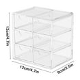 thumbnail image 3 of Small Drawer Organizer for Desk,Desktop Drawer Organizer with 6 Clear Drawers, Plastic Desktop Storage Drawers,Desktop Handheld Account Transparent Drawer Storage Box Student Desk Organizing Box, 3 of 6
