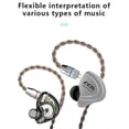 thumbnail image 3 of Cateissary CCA C10 4BA 1DD 5 Unidad de unidad Auriculares híbridos en la oreja Auricular HIFI DJ Running Deportes Auricular Desmontable Desmontar 2PIN Cables de audio/vídeo negro Estándar, 3 of 6