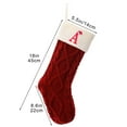 thumbnail image 3 of Personalized Christmas Stockings with Initial Monogram - Embroidered 18" Red Knitted Stockings for Family Holiday, Xmas Party, and Gift Bags - 26 Letters Available, 3 of 8