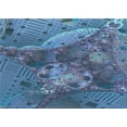 thumbnail image 1 of Ahgly Company Machine Washable Indoor Rectangle Transitional Blue Jay Blue Area Rugs, 7' x 10', 1 of 7