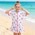 thumbnail image 2 of UngA Toddler Little Girl Swim Cover Up Beach Bathing Suit Cover Ups Swimsuit Summer Kids Girls Beach Swimwear (Light Pink,2-3 Years), 2 of 7