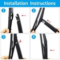 thumbnail image 3 of Unique Bargains 305mm 12' Rear Windshield Wiper Blade Arm Set for 99-05 Toyota Yaris, 3 of 6