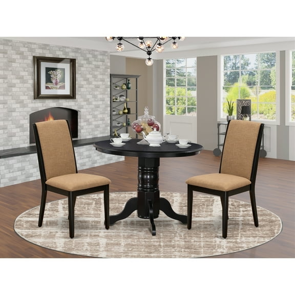 Round Dining Table Set for 2 - Kitchen Table & Chairs Set - Modern Dining Room Furniture