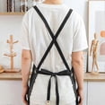 thumbnail image 4 of Canvas Work Apron With Adjustable Strap Multi Pockets For Barista Barber Beauty Salon Black, 4 of 5