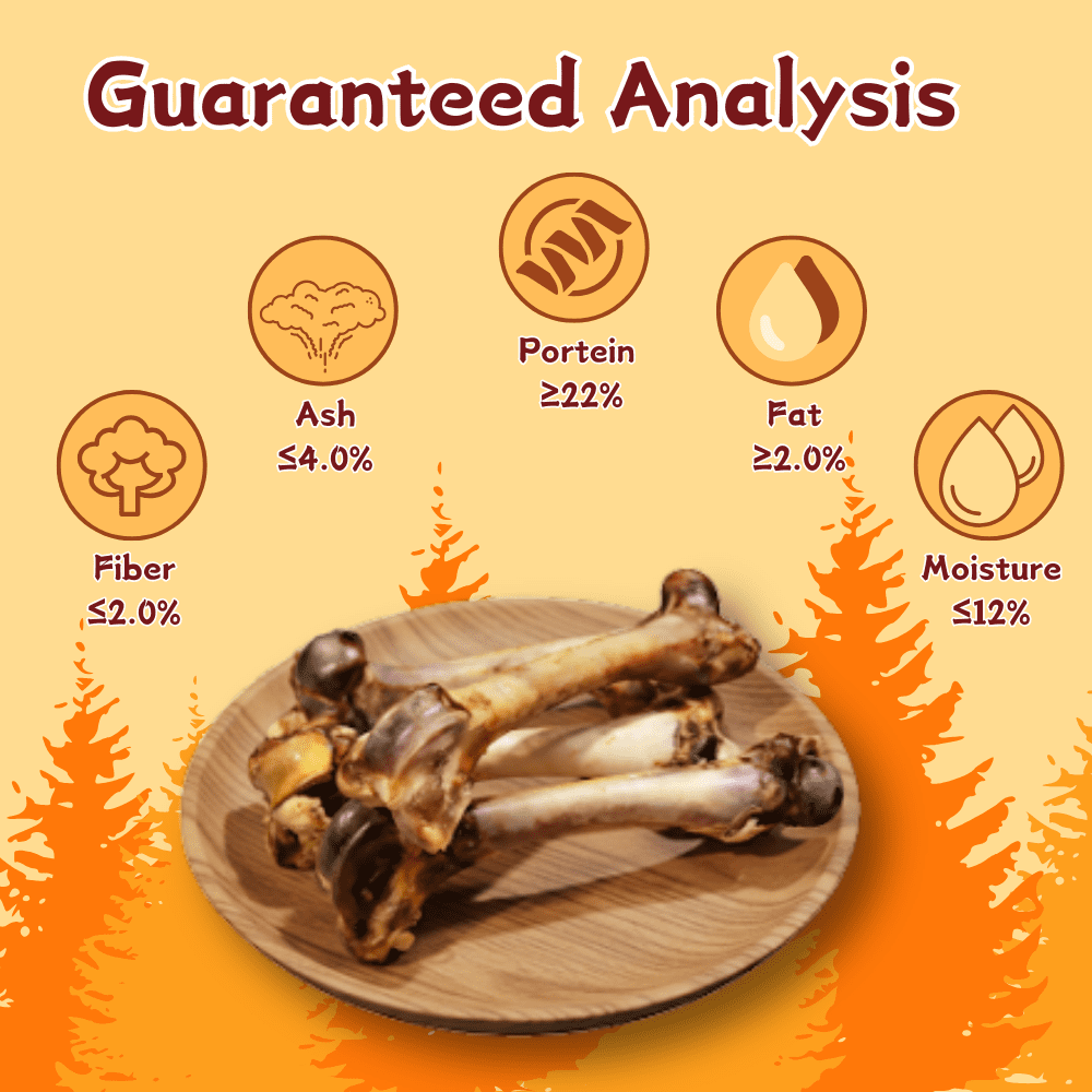 Tender Touch All-Natural Slow-Roasted Mutton Bones for Dogs, A Meaty and Wholesome Single Ingredient Chew for Dental Health, 6 Count