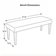thumbnail image 3 of Better Wood & Home Cushioned Bench with Accessories Included, White, 3 of 10