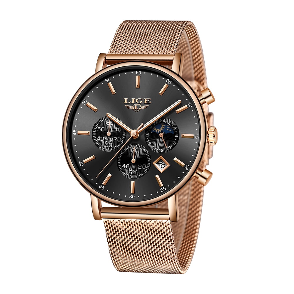 LIGE 9894 Fashion Men Watch Top Brand Luxury Quartz Watch Men Casual Slim Dress Waterproof Sport Wristwatch Relogio Masculino