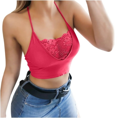 

Black of Friday Deals 2023 Floleo Sexy Lingerie For Women Clearance New Fashion Women Sexy Lingerie Strappy Bras Sleeveless Lace Crop Tops