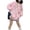 Pink, variant on Womens Hoodie Pink Ladies Baseball Zip Cardigan Hoodie Soft Drop Shoulder Sweatshirt for Women XXL