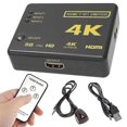 thumbnail image 2 of 3 Way Port Hdmi Splitter Switch 3 To 1 Hub 4k Ir Remote Usb Cables For Hdtv Ps3, 2 of 5