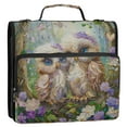 thumbnail image 6 of 3 Ring Zipper Binder with Shoulder Strap Waterproof Trapper Keeper 2 Inch D-Ring 500 Sheets Capacity Cute Owls in Forest, 6 of 8