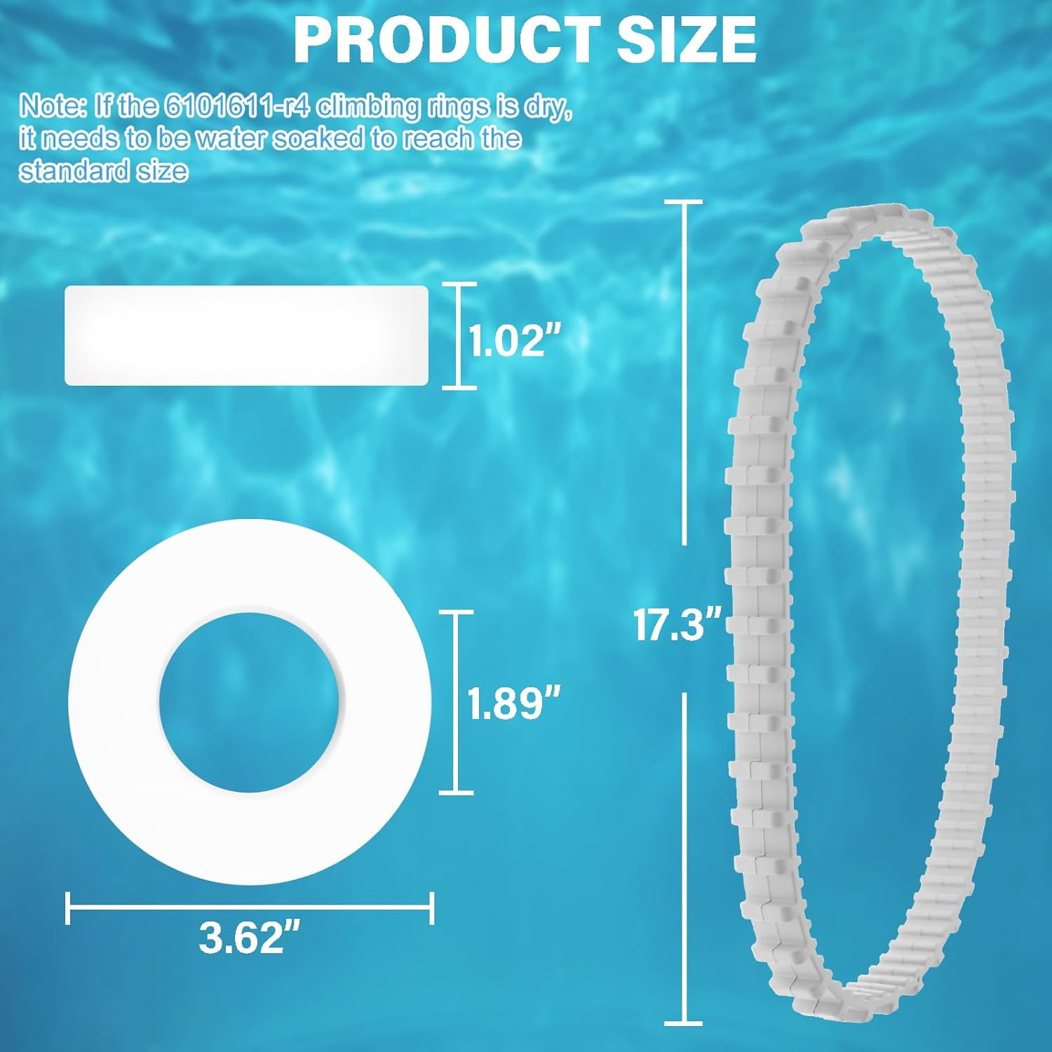 9985006-r2 Track and Climbing Rings 6101611-r4 Replacement Parts Compatible with Maytronics Dolphin Nautilus cc Plus Robotic Pool Robot (6 Pack)