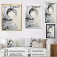 thumbnail image 2 of Designart "Majestic Motion In White And Grey" Abstract Spirals Picture Framed Wall Art Prints, 2 of 5