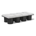 thumbnail image 1 of Meridian Furniture Pavilion Cream Boucle Fabric Bench, 1 of 13