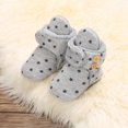 thumbnail image 5 of Lovebay Infant Baby Boy Girl Cozy Fleece Bootie Newborn Stay On Slipper Winter Warm Gripper Non-Slip Crib Shoes Light Gray 12-18 Months, 5 of 14