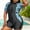 1-Black, variant on Womens Plus Size Boyleg One Piece Athletic Swimsuit Full Coverage Training Bathing Suit