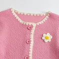 thumbnail image 4 of KYAIGUO 1-6Y Girls Spring Fall Clothes Set 2PCS Outfit Button Cardigan Tops +trousers Casual Set for Kids Toddler Baby, 4 of 9