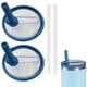 thumbnail image 2 of Clearance!Maojin Paquete de 2 tapas de pajita abatibles para vaso de 40 onzas, aptas para Quencher, tapas de vaso resistentes a derrames, cubierta de vaso reutilizable para taza y, 2 of 4