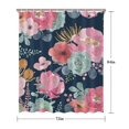 thumbnail image 5 of Pioneer Flower Floral Print Pattern Shower Curtain 72"x84" ,Bathroom Decorative Shower Curtains Set with 12 Hooks,Modern Waterproof Washable Shower Curtain, 5 of 6