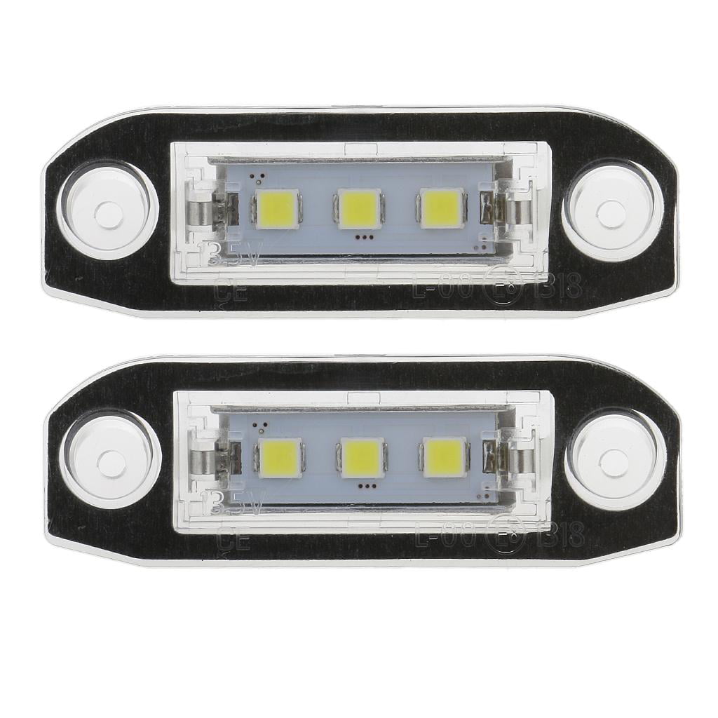 2x Volvo S40 MK2 Bright Xenon White 3SMD LED Canbus Number Plate Light Bulbs 