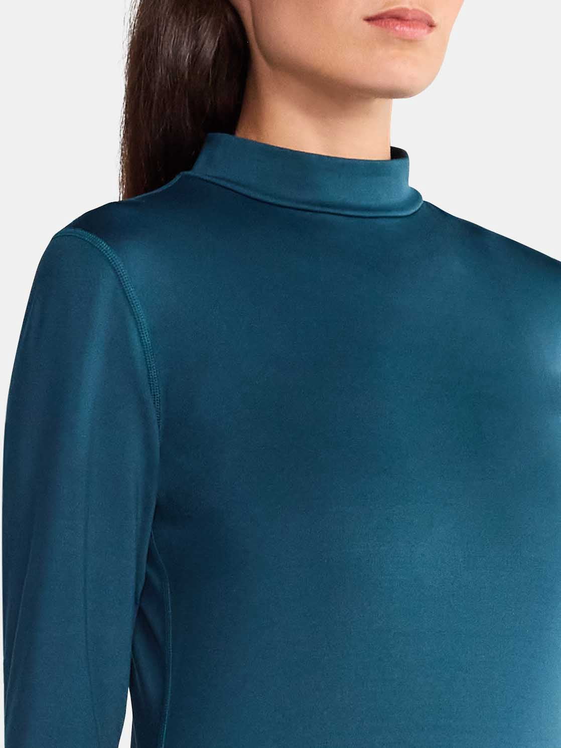 ClimateRight by Cuddl Duds Women's Warm Plush Warmth Mock Neck Base Layer Thermal Top, Sizes XS to 4X