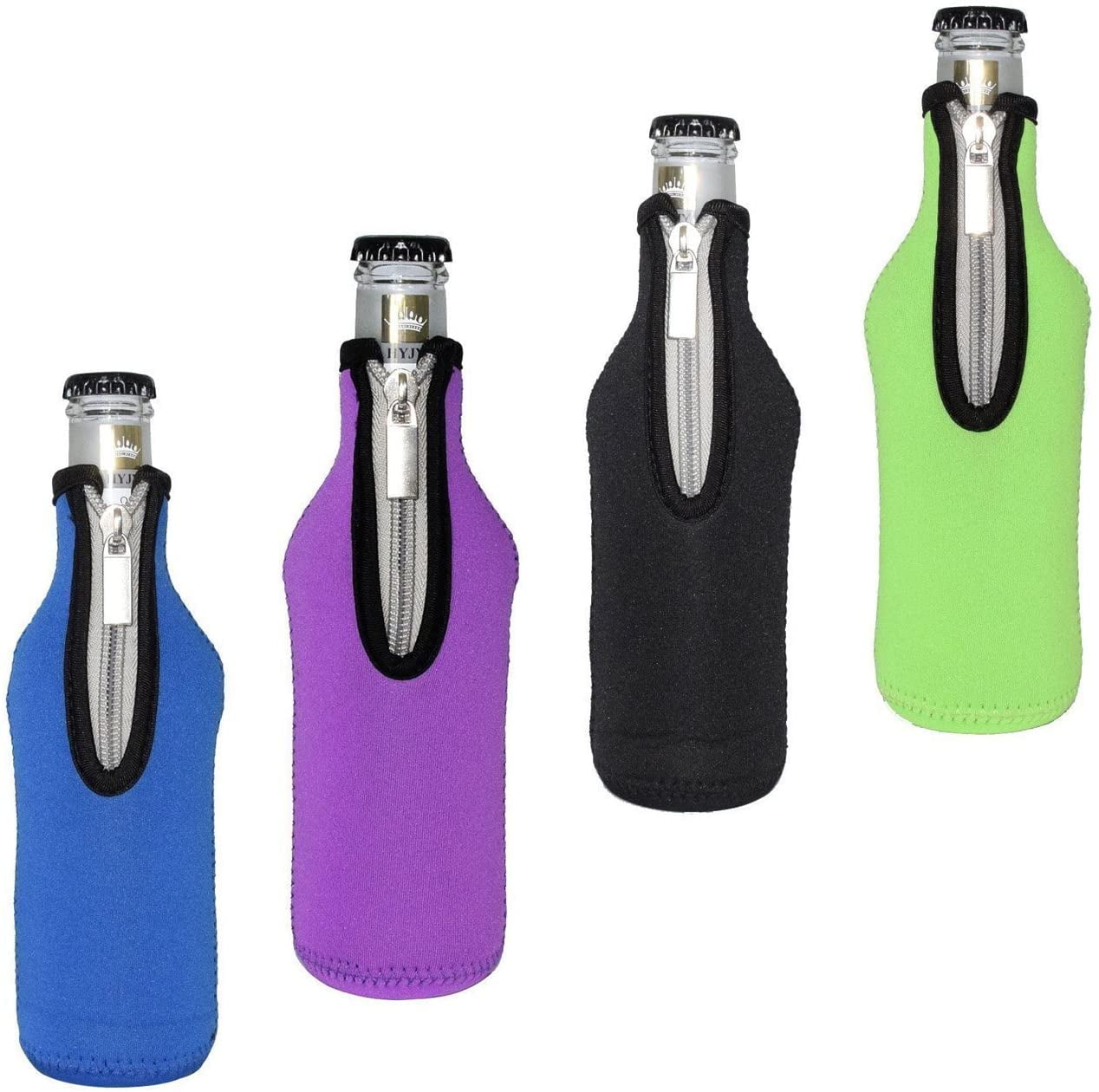 Beer Bottle cooler Premium Pack of 4 Assorted Collapsible cooler