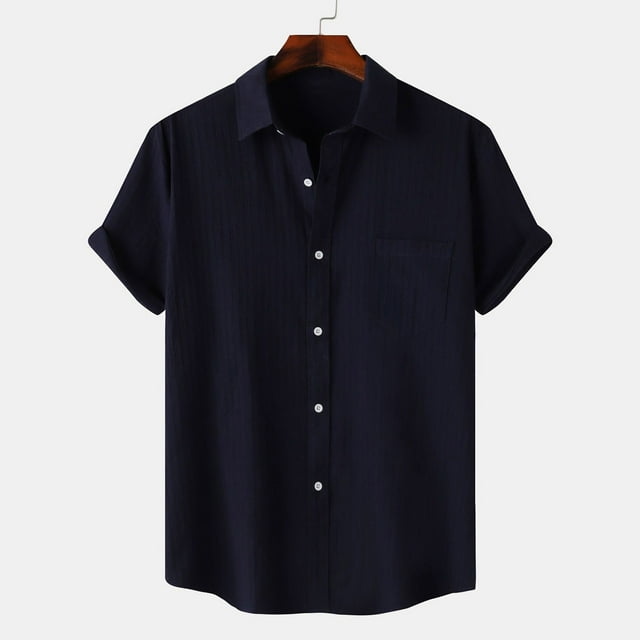 pstuiky camisetas para hombre, Camisa hawaiana informal de manga corta con cuello vuelto y botones para hombre ropa de hombre m
